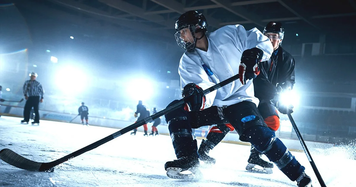Hockey player in action